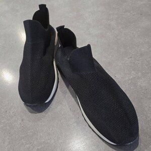 SOURCE UNKNOWN Men's Textile Slip-On Lightweight Sneakers - Black  - Size 12